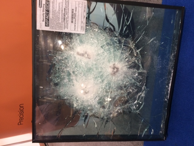 Bullet Proof Glass - Bullet Impacted